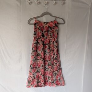 Romy Shear Floral Tie Strap Mini Dress Size XS
